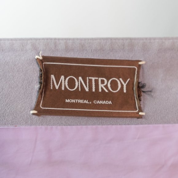 Vintage trench coat vegan suede by Montroy - Picture 13 of 15